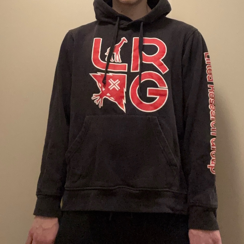 LRG Black and Red Graphic Hoodie